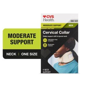 CVS Health Moderate Support Neck Cervical Collar Adjustable One Size